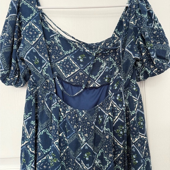 Altar'd State Blue Puff Sleeve Sundress - Picture 6 of 8